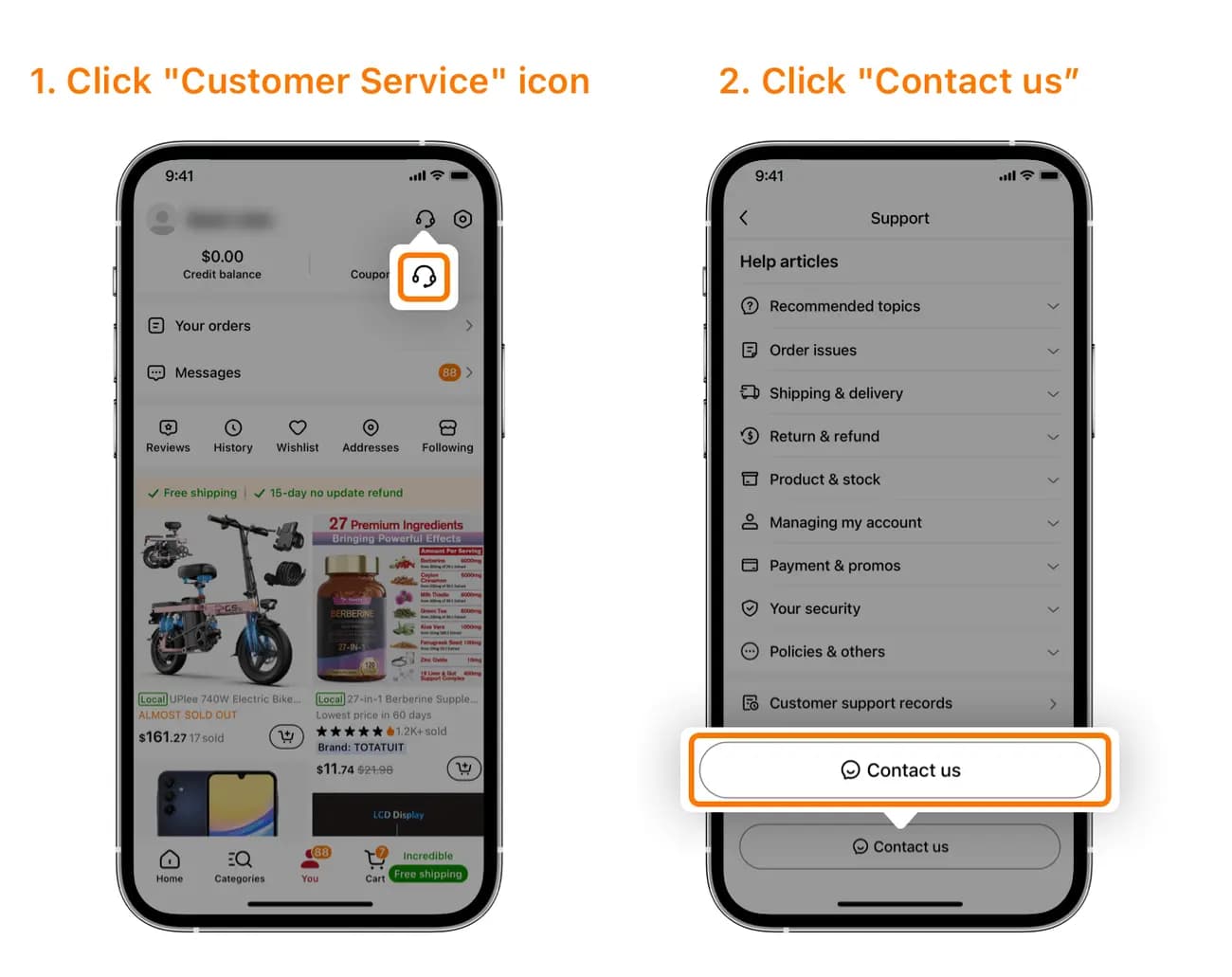 De vigtigste funktioner i Temu kundeservice