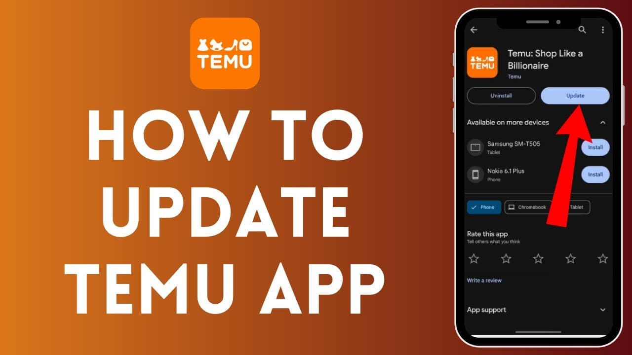 Opdater Temu-appen for den bedste shoppingoplevelse