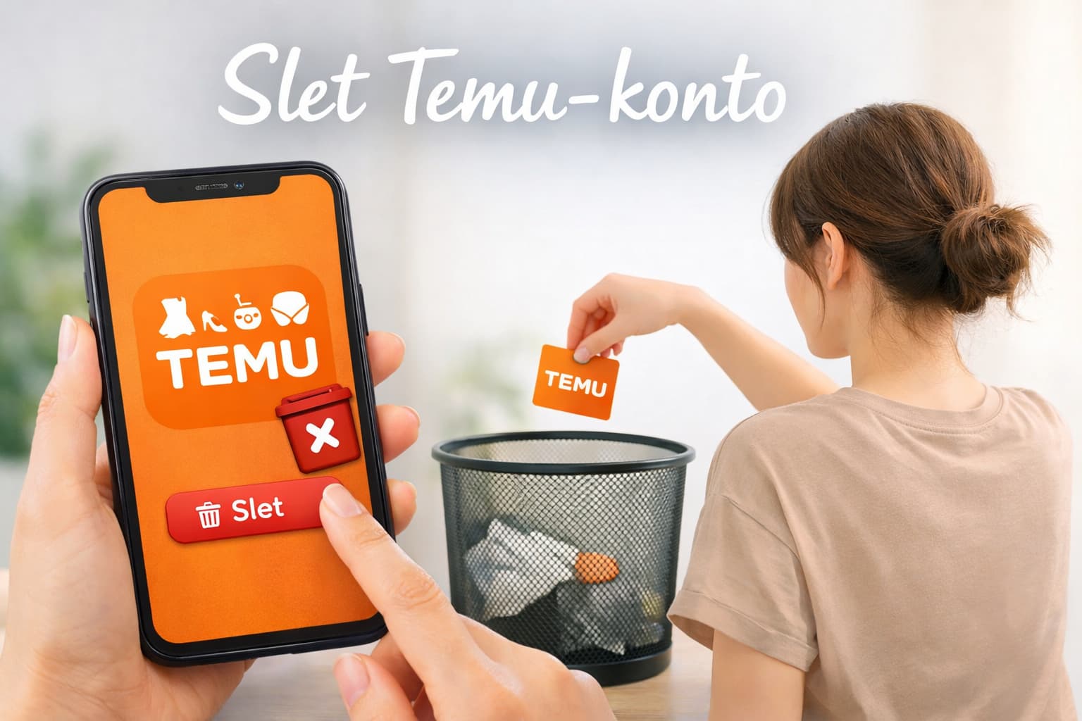 Slet Temu-konto og beskyt dine oplysninger