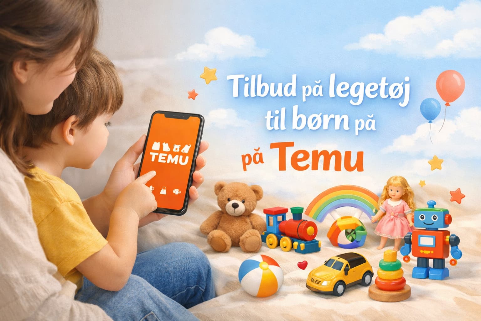 Tilbud på legetøj til børn på Temu til lave priser